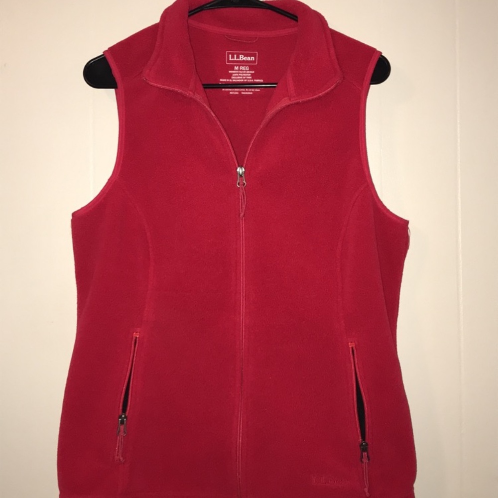 L.L. BEAN RED FLEECE VEST